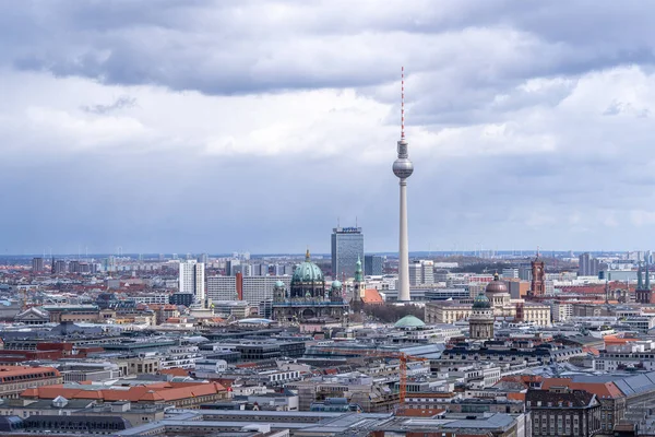 Paisaje Urbano Con Una Hermosa Arquitectura Una Torre Televisión Berlín — Foto de Stock