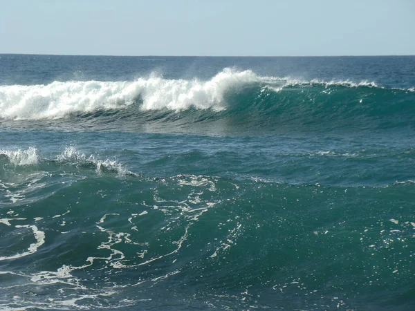 Тенерифе Іспанія Відкривається Мальовничий Вид Сильні Хвилі — стокове фото