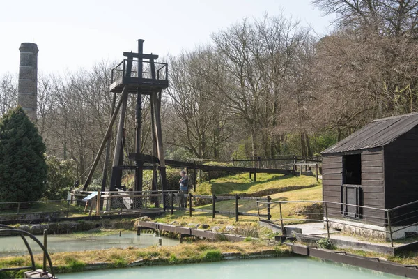 View Historic Extraction China Clay Shown Wheal Martyn Clay Museum — Stock Photo, Image