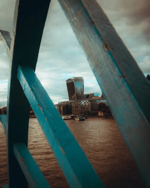 Ein Schöner Blick Von Der Londoner Tower Bridge Auf Die — Stockfoto