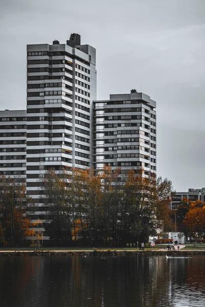 Pohled Vysoké Budovy Norimberku Německo — Stock fotografie