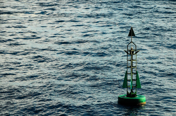 Floating Navigational Sign in a Canary Island Port