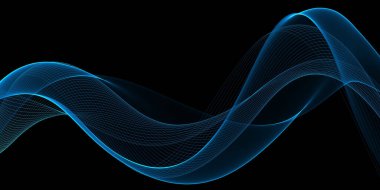 Güzel Renk açık mavi soyut dalga tasarımı