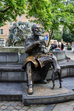 Brüksel, Belçika 'da bir parkta heykel