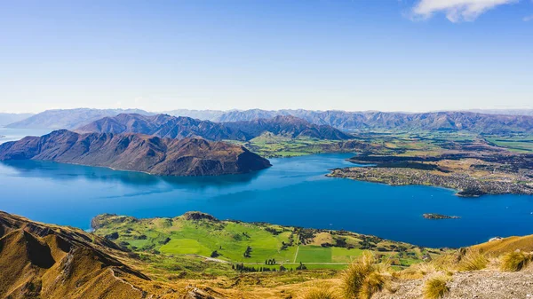 Uma Tomada Aérea Pico Roys Wanaka Nova Zelândia — Fotografia de Stock