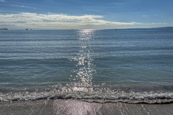 Akdeniz Manzaralı Lisa Sahilinden Santa Pola Spanya — Stok fotoğraf