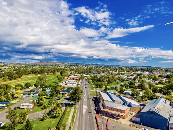 Una Vista Aérea Ciudad Inverell Nueva Gales Del Sur Australia —  Fotos de Stock