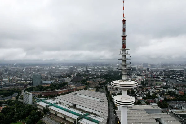 Una Vista Aérea Torre Telecomunicaciones Heinrich Hertz Hamburgo — Foto de Stock