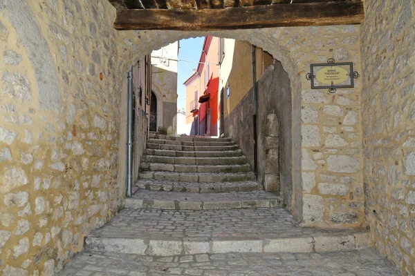 Beau Plan Pour Une Rue Sepino Village Dans Région Molise — Photo