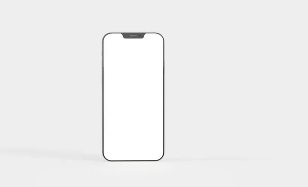 Renderad Realistisk Smartphone Ljus Bakgrund Med Utrymme För Text — Stockfoto