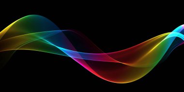 Beautiful Abstract multicolored light waves background
