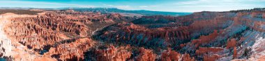 Bryce Canyon Ulusal Parkı 'nın panoramik görüntüsü, Utah, ABD