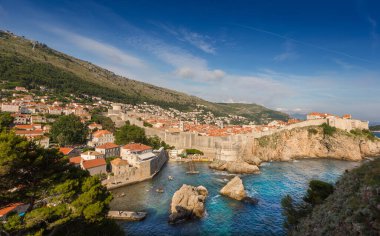 Hırvatistan 'ın Dubrovnik kentinin güzel bir manzarası