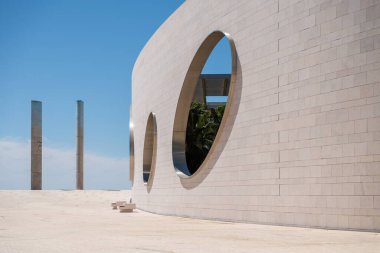 Portekiz, Lizbon 'daki Champalimaud Vakfı' nda modern bir mimari.
