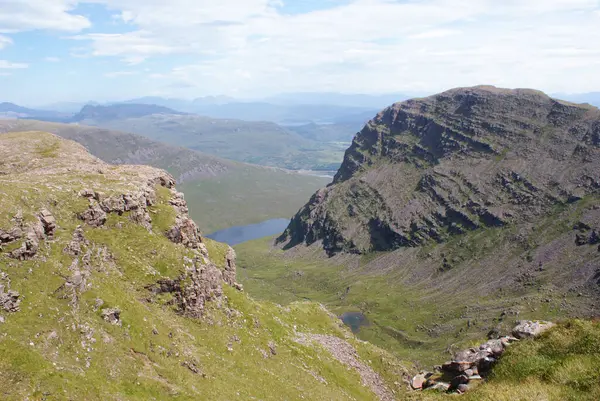 Krásná Krajina Hor Zamračený Den Skotsku — Stock fotografie