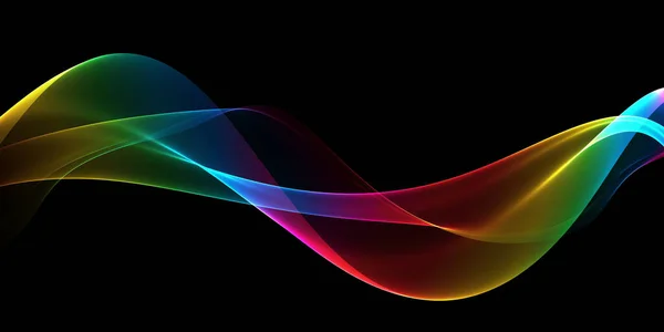 Beautiful Abstract Multicolored Light Waves Background — 스톡 사진