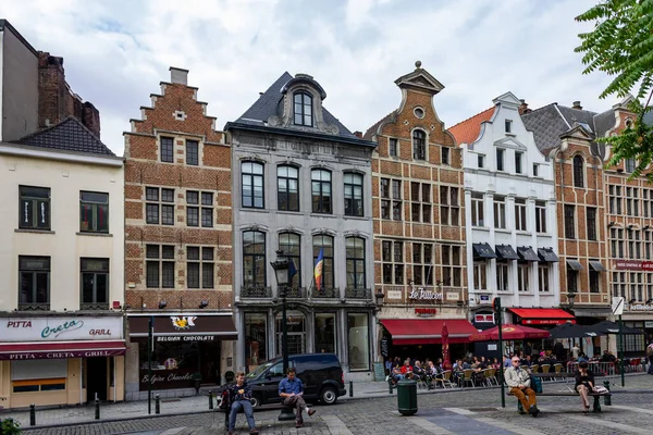 Исторические Фламандские Здания Брюсселе Бельгия Европа — стоковое фото