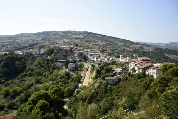 Panoramatický Výhled Vesnici Baselice Beneventu Itálie — Stock fotografie