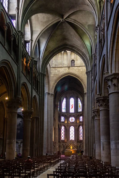 Dijon Notre Dame Kilisesi Nin Kısmının Dikey Çekimi Fransa — Stok fotoğraf