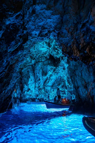 Caverna Azul Ilha Bisevo Feita Com Passagem Sol — Fotografia de Stock