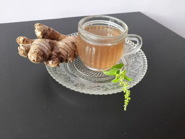 Tulsi Good Blood Pressure Blood Sugar Ginger Good Digestive System — Stock Photo, Image