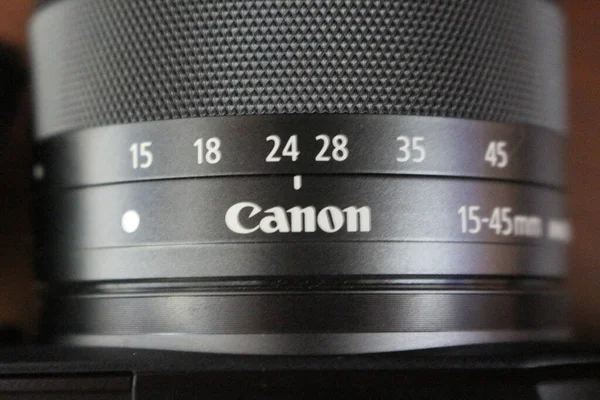 Egy Közeli Kép Canon Kameráról — Stock Fotó