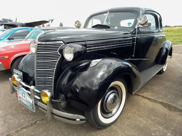 Old Black Chevrolet Chevy Master Coupe Rumble Seat 1938 Cadeaa — Stock Photo, Image