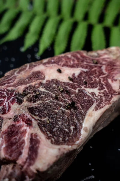 Krásný Záběr Syrového Masa Steak — Stock fotografie