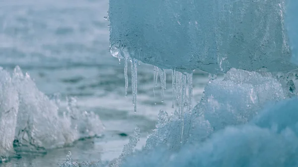 Buzullarla Dolu Güzel Bir Deniz Manzarası — Stok fotoğraf