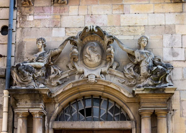 Prachtige Architectonische Details Van Gebouwen Dijon Frankrijk — Stockfoto