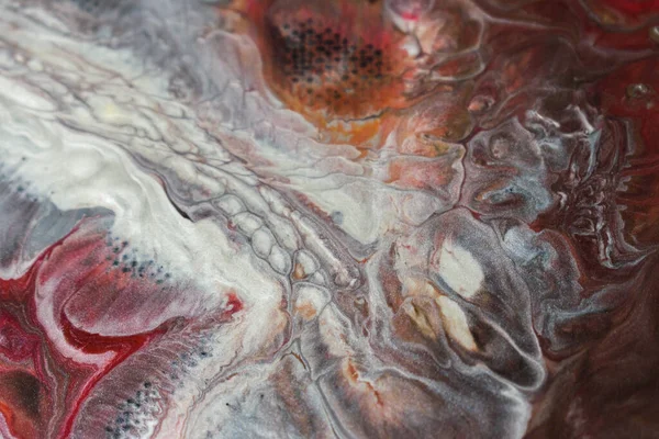 流体を注ぐアクリルで抽象的な絵画 — ストック写真