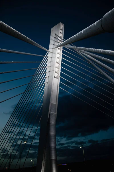 Closeup Tilikum Crossing Bridge Detail — Stock Photo, Image