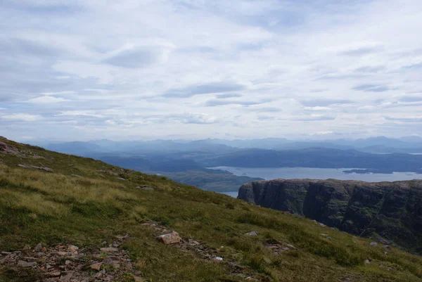 Beau Paysage Montagnes Par Une Journée Nuageuse Écosse — Photo