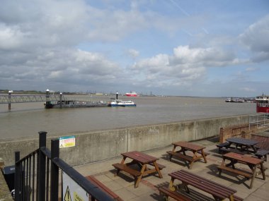 Gravesend 'den Thames Nehri Manzarası