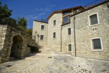 San Marco Dei Cavoti 'de dar bir caddeye yakın çekim.