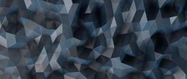 Geometrik mavi buz alçak polifon