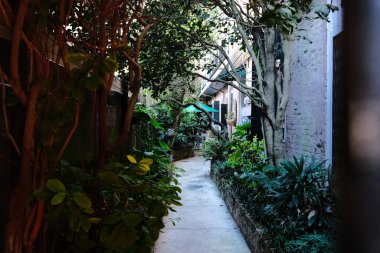 Evlerin yakınındaki bir geçide yakın çekim.