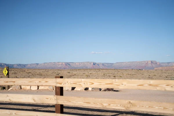 Une Belle Vue Sur Champ Sec Sous Ciel Bleu Une — Photo