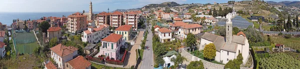 Panoramic Shot Buildings Neighborhood Riva Ligure Italy — Stock Photo, Image