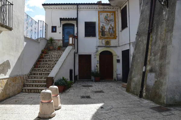 Portas Uma Antiga Casa Ailano Uma Aldeia Província Caserta Itália — Fotografia de Stock