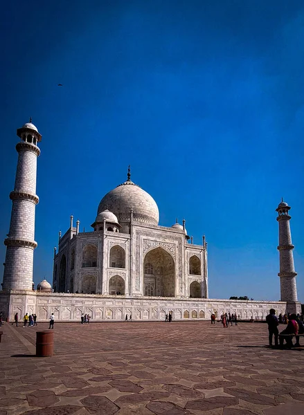 Una Hermosa Vista Del Edificio Taj Mahal Agra — Foto de Stock