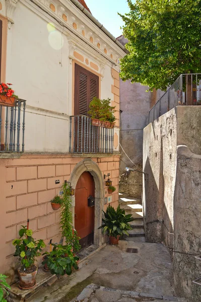 Eine Enge Straße Rivello Einem Dorf Der Basilikata Italien — Stockfoto