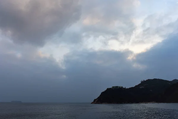 Tempestade Atravessa Mar Hong Kong — Fotografia de Stock