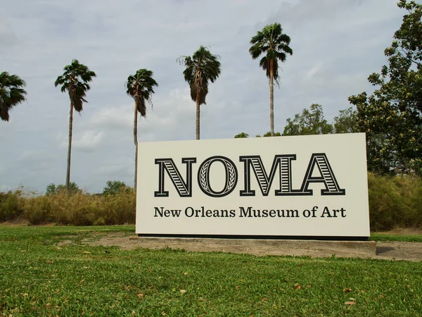 New Orleans Művészeti Múzeum Felirat New Orleans City Parkban — Stock Fotó