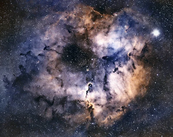 2400Ly Distant Constellation Cepheus Ic1396 Emission Nebula Ionized Star Centre — Stock Photo, Image