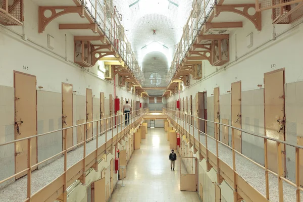 Beautiful Shot Big Hall Looks Jail Big Number Doors — Stock Photo, Image