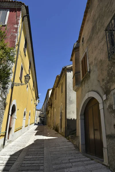 Talya Nın Campania Bölgesindeki Santa Croce Del Sannio Köyünün Dikey — Stok fotoğraf