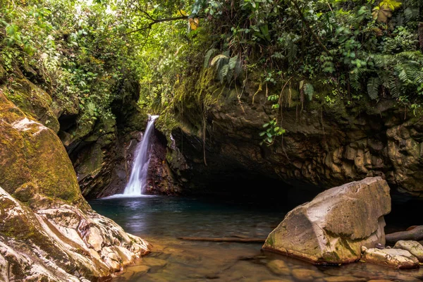 Une Belle Vue Sur Paysage Cascade Trésor Caché Cascade Tesoro — Photo