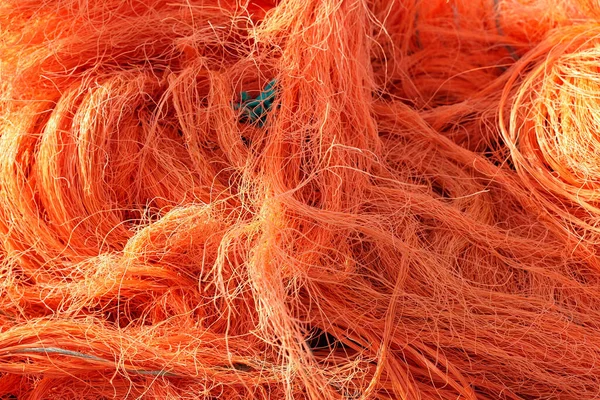 Orange Net Ved Haven Oudeschild Den Østlige Del Texel Island - Stock-foto