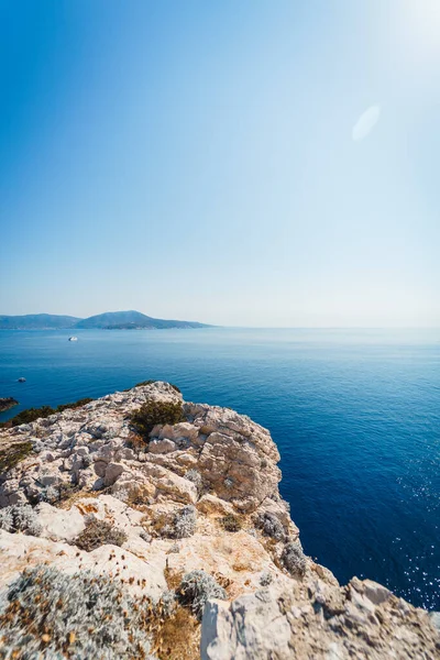 Krásný Výhled Moře Kopce Bisevu Chorvatsko — Stock fotografie